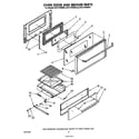 Whirlpool SF311PSRW2 oven door and broiler diagram