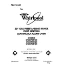 Whirlpool SF330PSRW3 front cover diagram