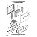 Whirlpool SF0100ERW4 oven door and broiler diagram