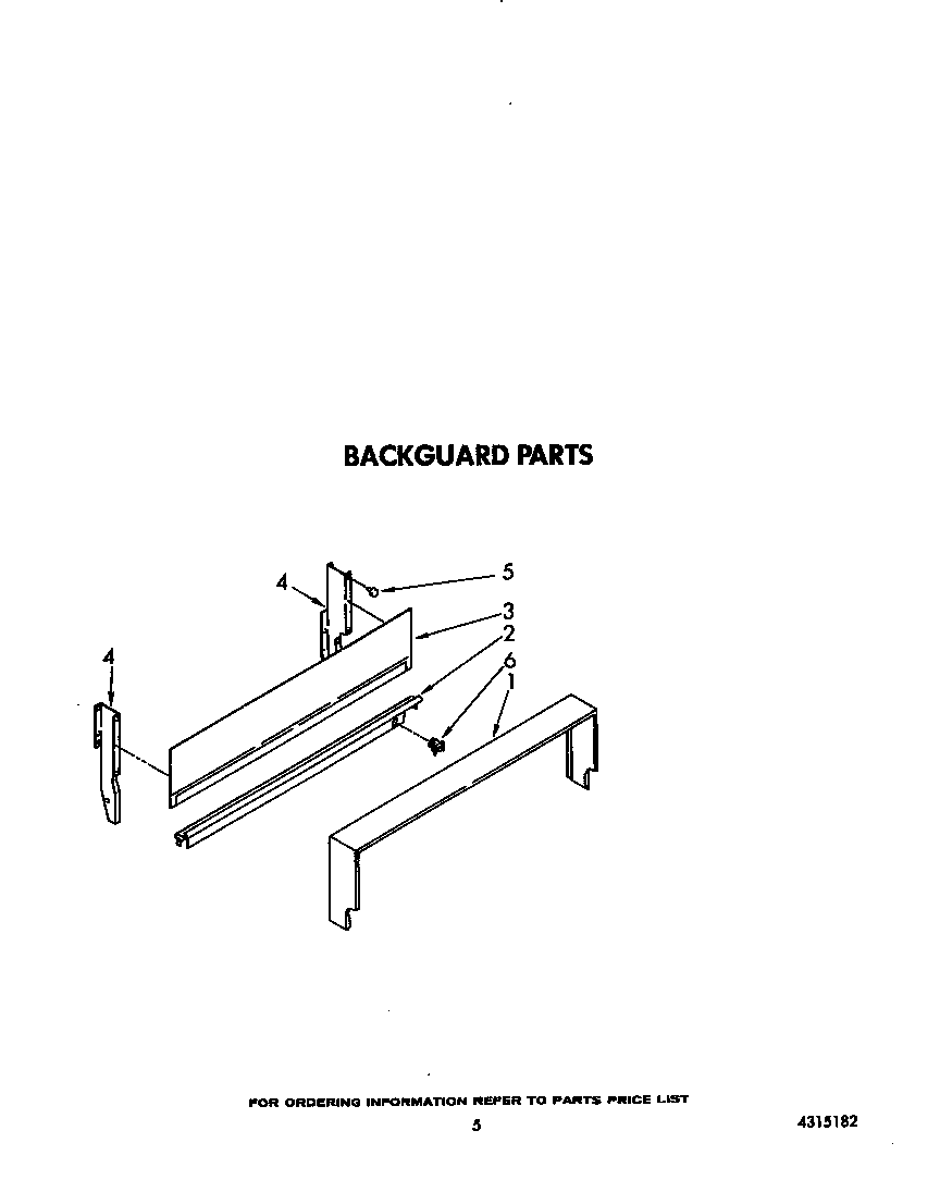 Whirlpool SF0100ERW4 backguard diagram