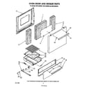 Whirlpool SF0140SRW2 oven door and broiler diagram