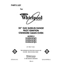 Whirlpool SS3004SRW2 front cover diagram