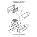 Whirlpool SF3007SRW3 oven door and broiler diagram