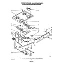 Whirlpool SF3007SRW3 cook top and manifold diagram