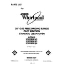 Whirlpool SF300BSRW2 front cover diagram