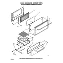 Whirlpool SF300BSRW2 oven door and broiler diagram
