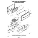 Whirlpool SF305EERW2 oven door and broiler diagram