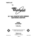 Whirlpool SC8536ERW1 cover page-text only diagram