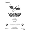 Whirlpool SM988PESW2 front cover diagram