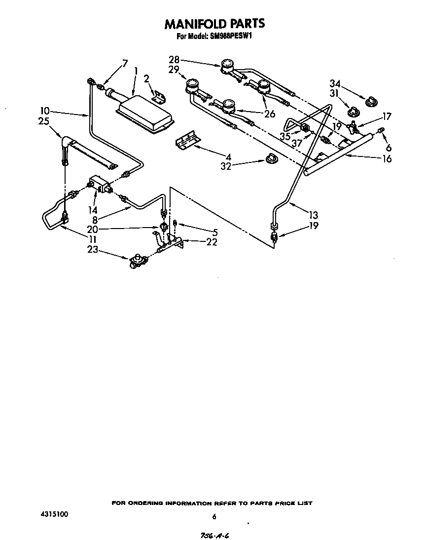 Whirlpool SM988PESW1 manifold diagram
