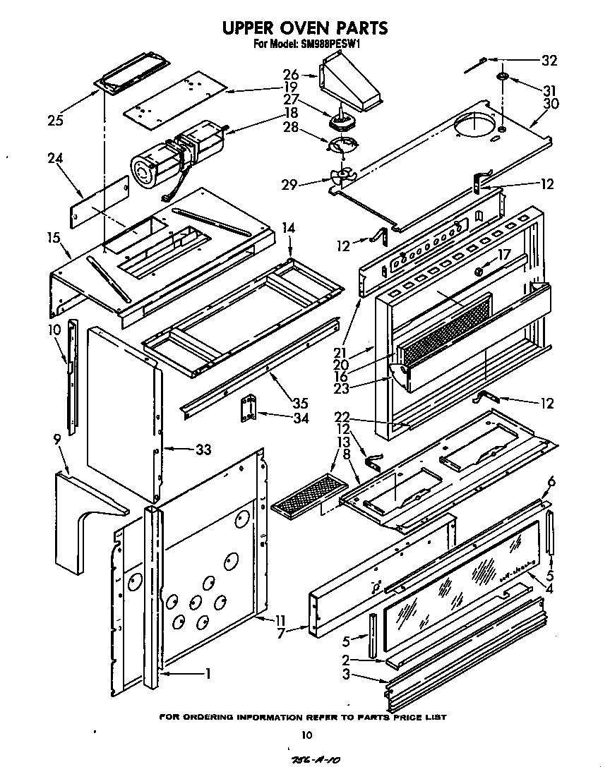 Whirlpool SM988PESW1 upper oven diagram