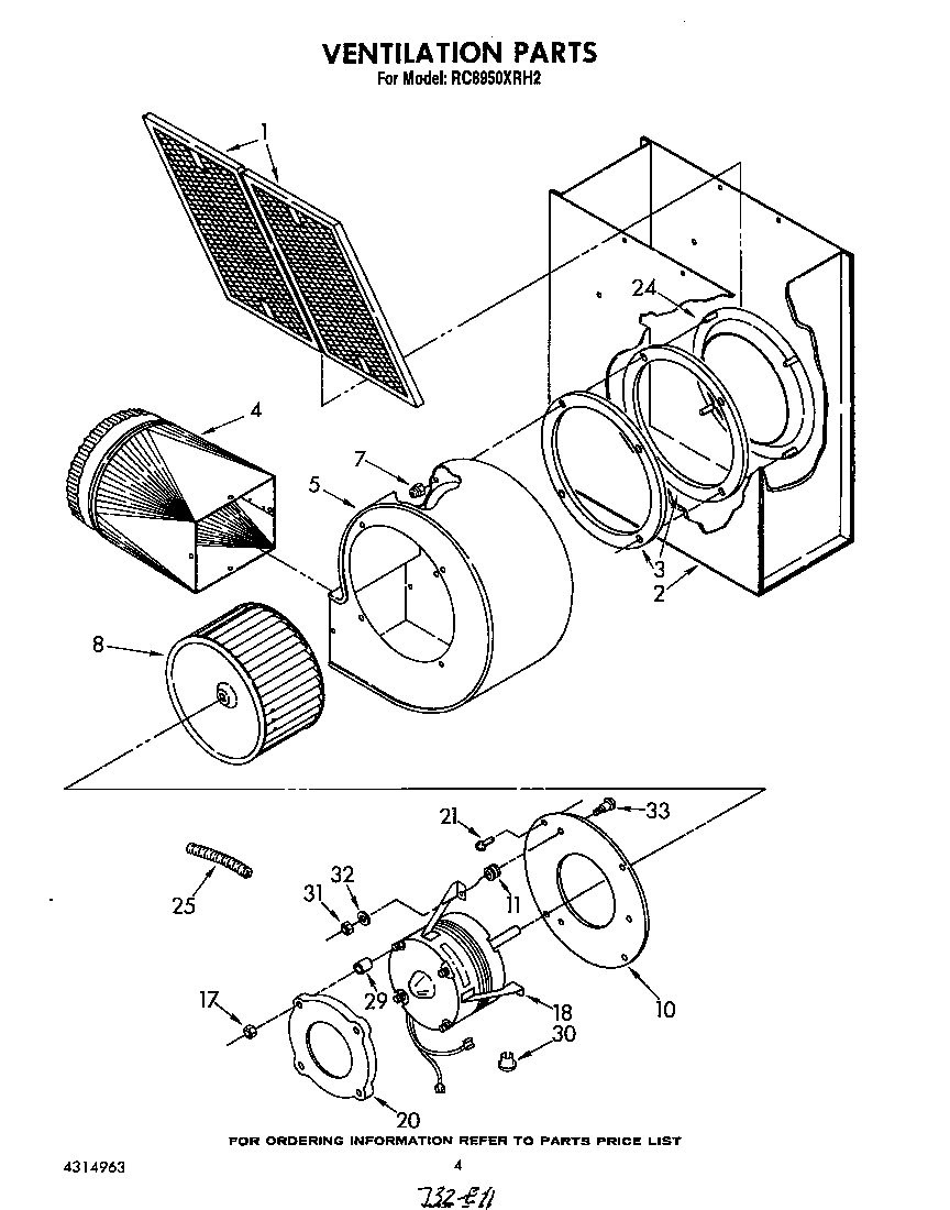 Whirlpool RC8950XRH2 ventilation diagram