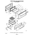 Whirlpool SM958PESW1 oven door and broiler diagram