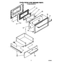 Whirlpool RS313PXTT0 oven door and broiler diagram