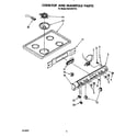 Whirlpool RS313PXTT0 cooktop and manifold diagram