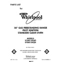 Whirlpool SF3001SRW4 front cover diagram