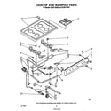 Whirlpool SF3021SRW0 cook top and manifold diagram