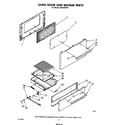 Whirlpool SF3020ERW1 oven door and broiler diagram