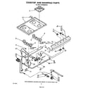 Whirlpool SF3020ERW1 cook top and manifold diagram
