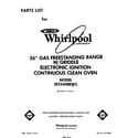 Whirlpool SF5340ERW3 front cover diagram