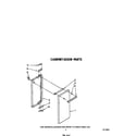 Whirlpool SF5340ERW3 cabinet door diagram