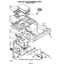 Whirlpool SF5340ERW3 cooktop and manifold diagram