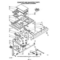 Whirlpool SF5340ERW2 cooktop and manifold diagram