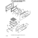 Whirlpool SF514ESRW2 oven door and broiler diagram