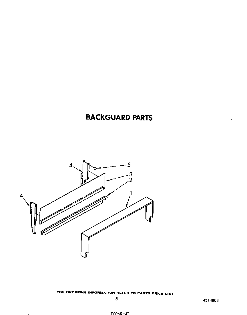 Whirlpool SF0140SRW1 backguard diagram