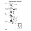 KitchenAid 6KCDI250V0 lower housing and motor diagram