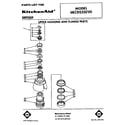 KitchenAid 6KCDS250V0 upper housing and flange diagram