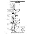 KitchenAid 6KCDS250V0 lower housing and motor diagram