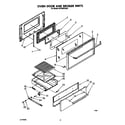 Whirlpool SF336PESW1 oven door and broiler diagram