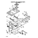 Whirlpool SF336PESW1 cooktop and manifold diagram