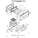 Whirlpool SF335EERW1 oven door and broiler diagram
