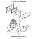 Whirlpool SF3100ERW1 oven door and broiler diagram