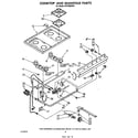 Whirlpool SF3100ERW1 cook top and manifold diagram