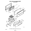 Whirlpool SF305ESRW1 oven door and broiler diagram