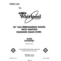 Whirlpool SF302ESRW1 front cover diagram