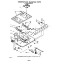 Whirlpool SF302ESRW1 cooktop and manifold diagram