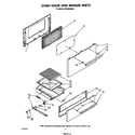 Whirlpool SF3020SRW1 oven door and broiler diagram