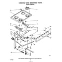 Whirlpool SF3004SRW1 cooktop and manifold diagram