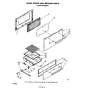 Whirlpool SF3000ERW1 oven door and broiler diagram
