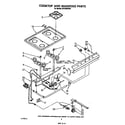 Whirlpool SF010ESRW1 cook top and manifold diagram
