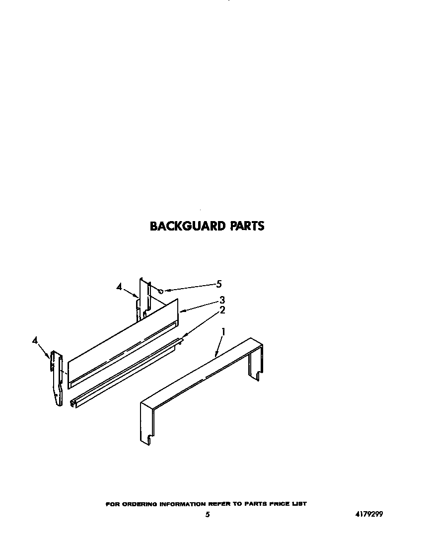 Whirlpool SF0100SRW1 backguard diagram