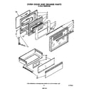 Whirlpool SM988PESW0 oven door and drawer diagram