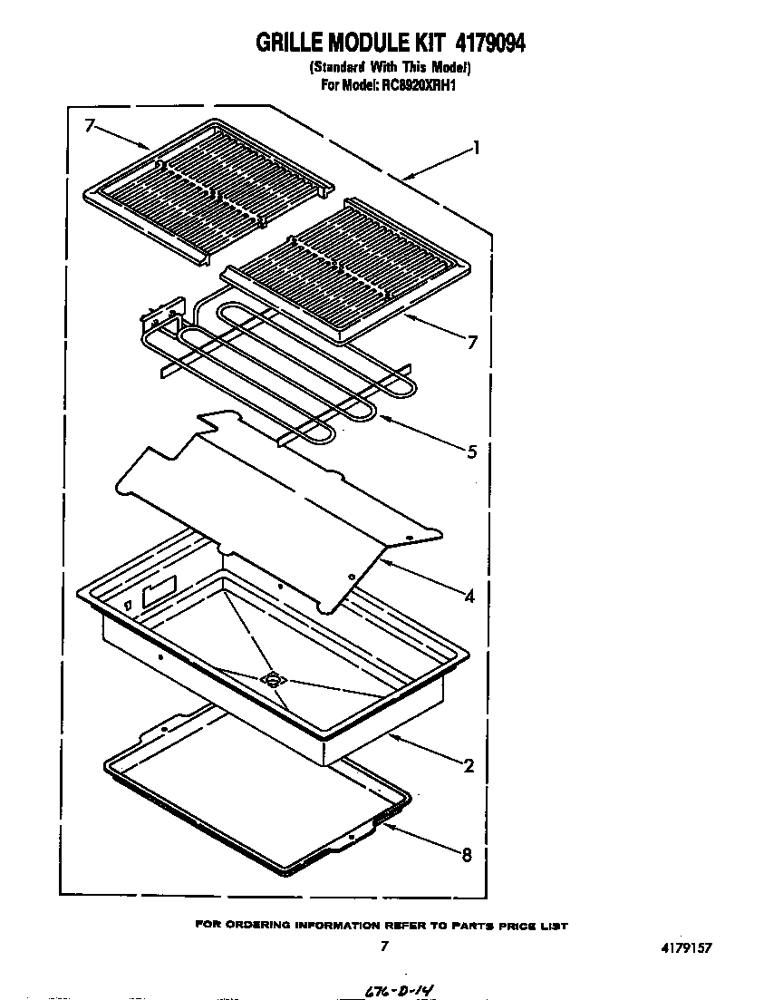 Whirlpool RC8920XRH1 grille kit 4179094 diagram