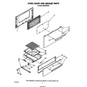 Whirlpool SS3004SRW0 oven door and broiler diagram