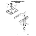 Whirlpool RF0100XRW1 cooktop and manifold diagram