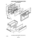 Whirlpool SM988PEPW1 oven door drawer diagram